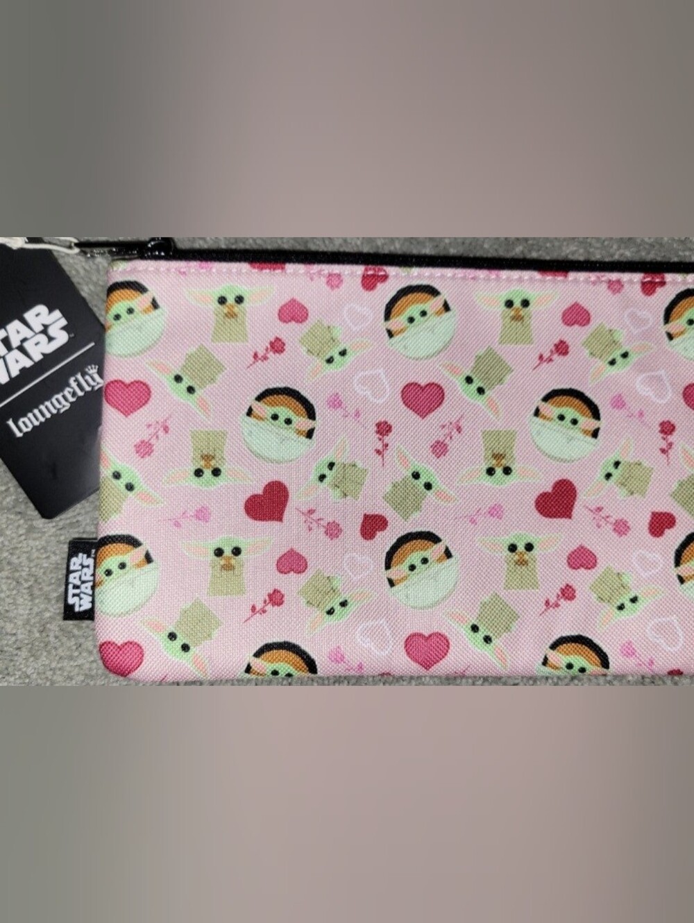 NWT Loungefly Disney Star Wars Grogu Cosmetic Pouch